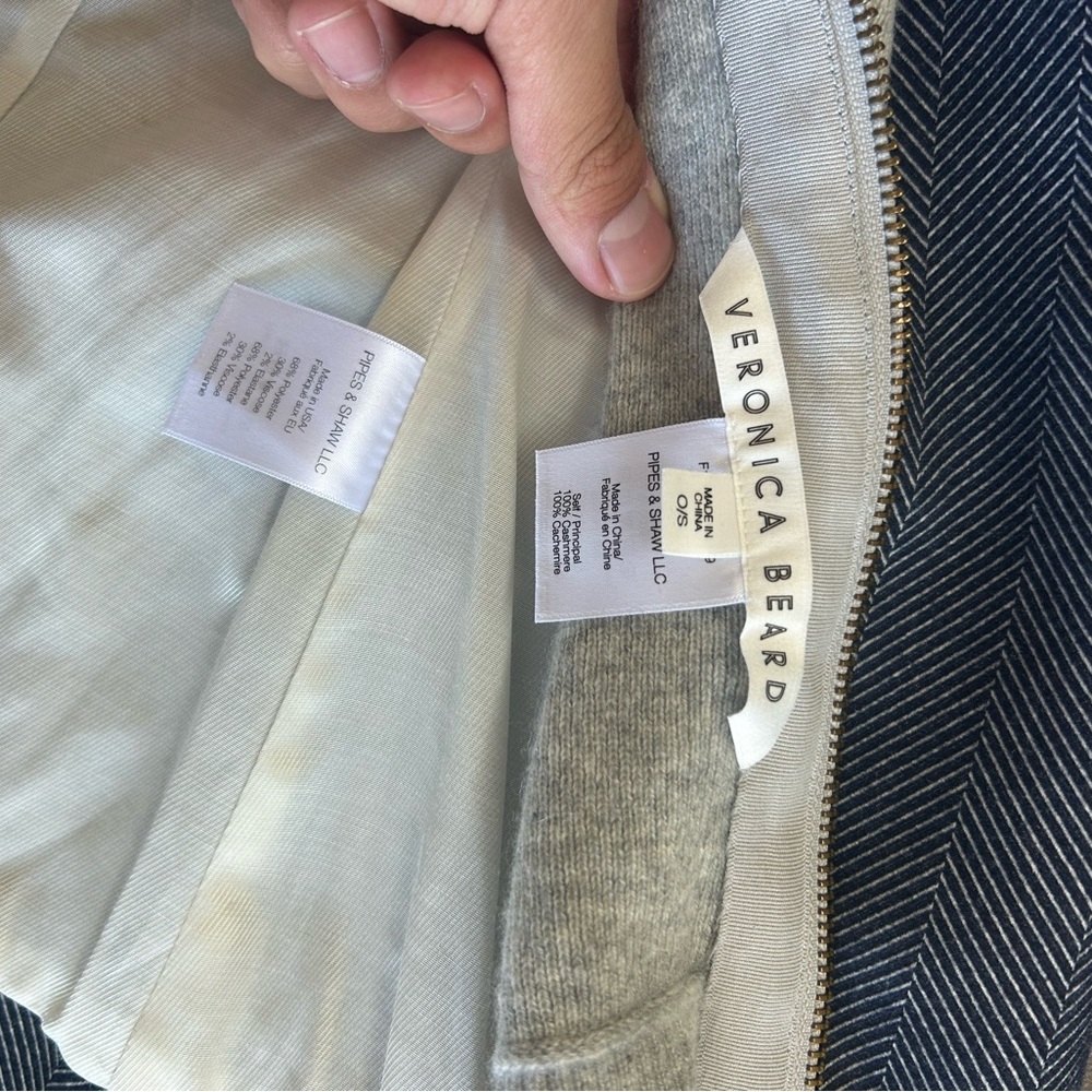 Veronica Beard Black and Gray Herringbone Blazer - Picture 4 of 7